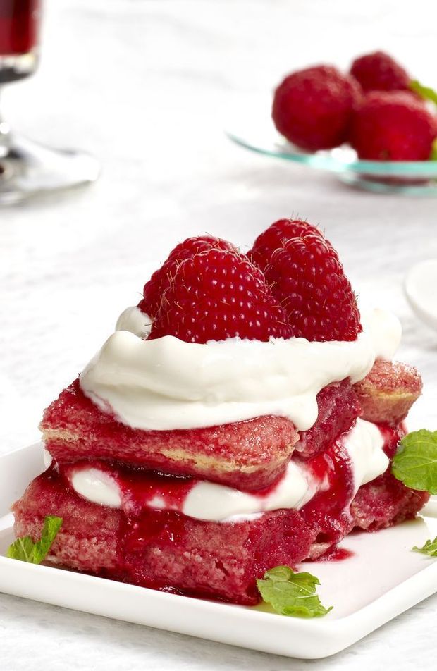 Bieramisu de chocolat blanc aux framboises et à la Lindemans Framboise